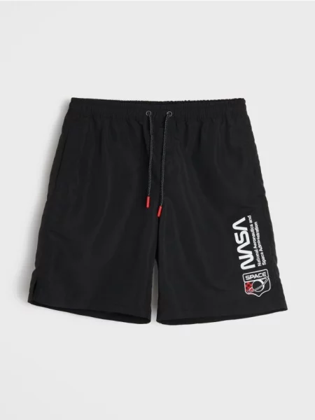 Sinsay Koupací šortky NASA černá