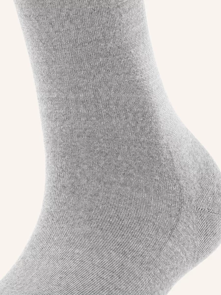 Falke Podkolenky Softmerino S Příměsí Merino Vlny light grey mel. černé