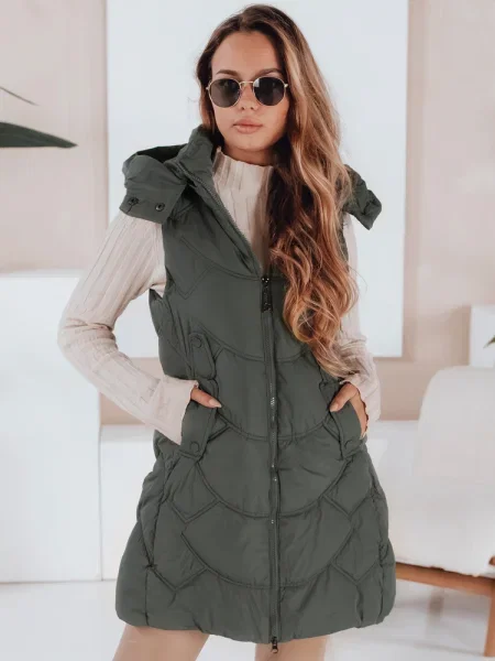 Vestă Dstreet cu glugă verde