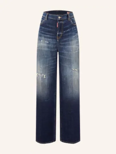 Široké Džíny Baggy navy blue modré