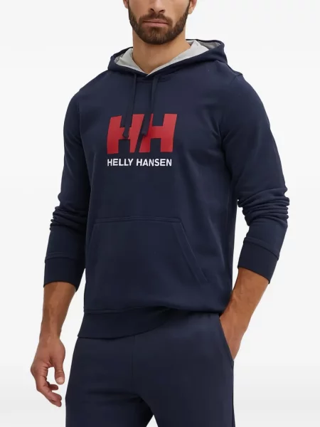 Hanorac cu glugă Helly Hansen cu autograf albastru