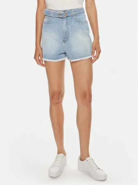 TWINSET Pantaloni scurți de blugi Straight Fit albastru