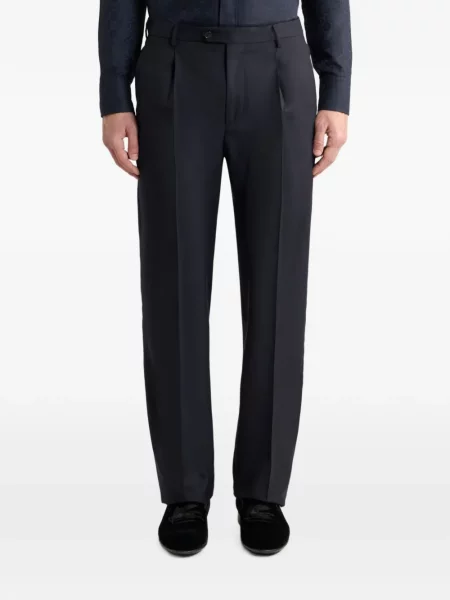 Pantaloni Etro de lână albastru