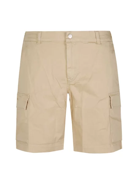 Krótkie szorty cargo Woolrich z twillu brązowe