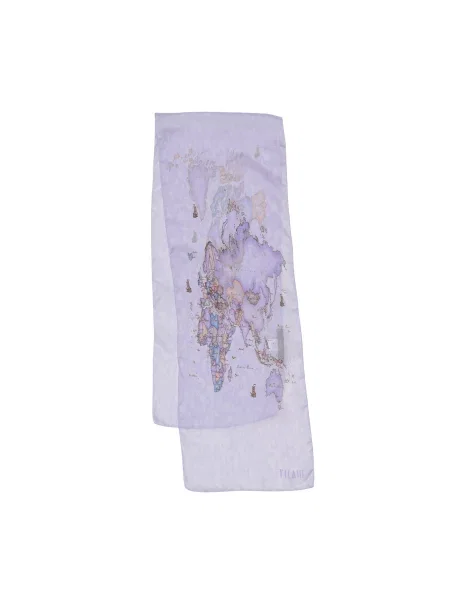 Šal Alviero Martini Prima Classe s printom ljubičasta