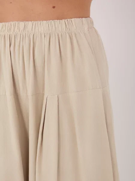 Pantaloni Italy Moda de catifea bej