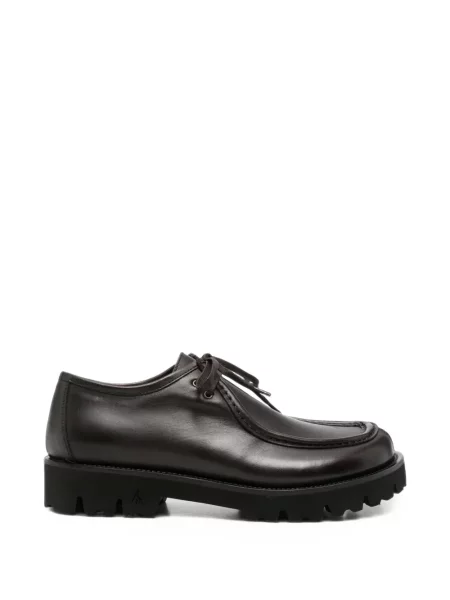 Pantofi loafer Morgillo cu șireturi din dantelă maro