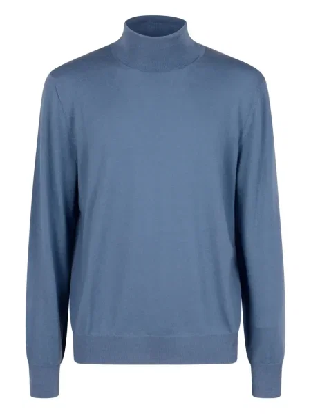 Pletený svetr Canali modrý