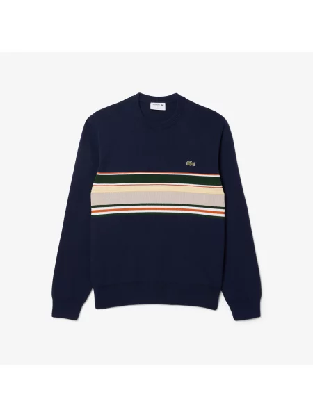 Lacoste Francuski Sweter W Paski niebieski