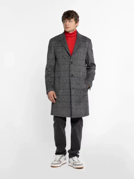 Пальто Arber вовна/поліестер сірий
