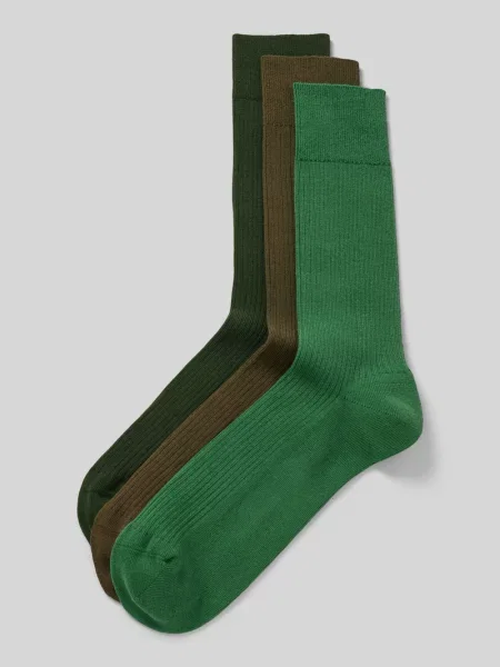 Skarpety z fakturowanym wzorem w zestawie 3 szt. model ‘Ribbed Greenery’ Dillysocks