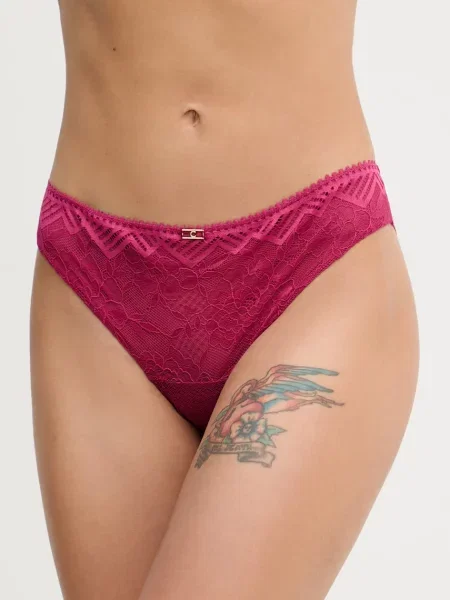 Chantelle brazilky dámske čipkované ružová