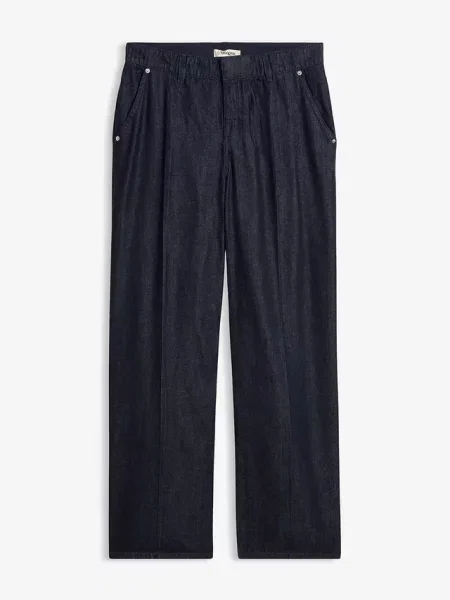 Jeansy wide leg straight niebieskie