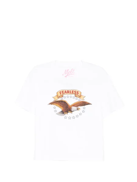 Tricou Melt cu imagine alb