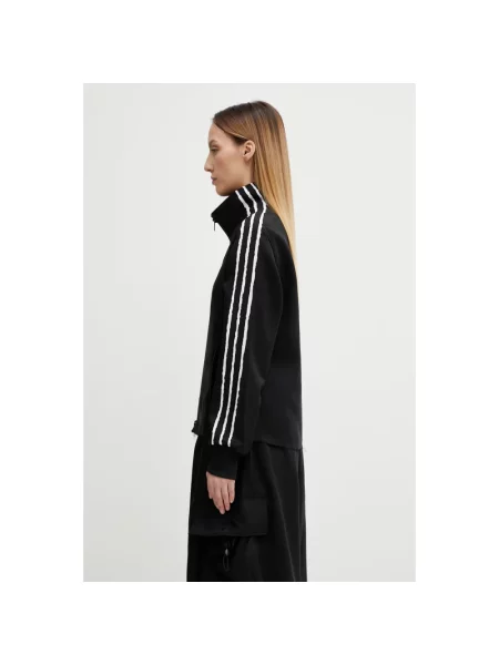 Top sportowy Adidas w paski do biegania czarny