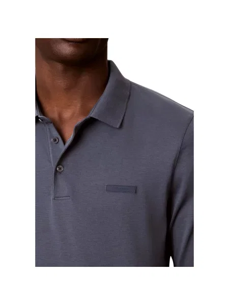 Calvin Klein Tricou polo Supima Gri închis albastru
