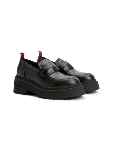 Kožené mokasíny Tommy Jeans TJW AVA LOAFER čierna