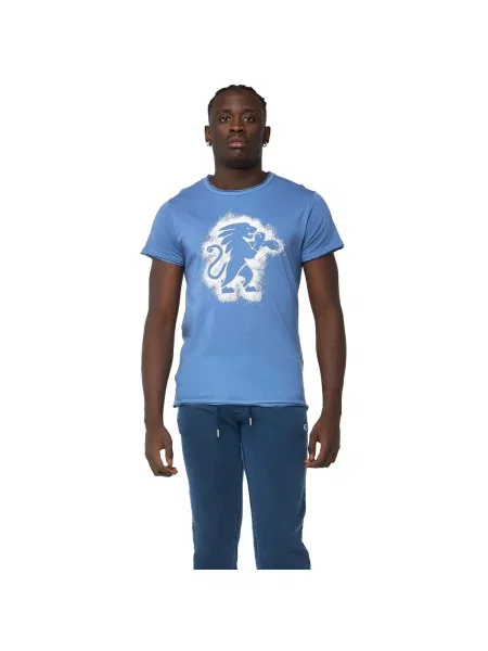 Scurt tricou Leone 1947 cu mâneci scurte albastru