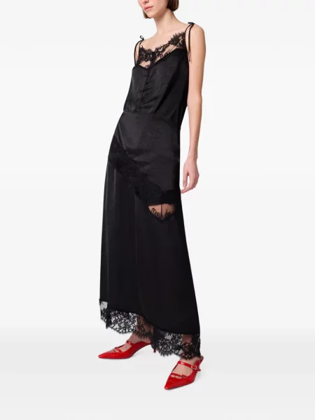 Rochie maxi Msgm din dantelă negru