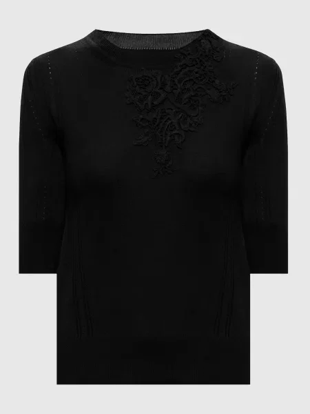 Свитер Ermanno Scervino Life с коротким рукавом черный