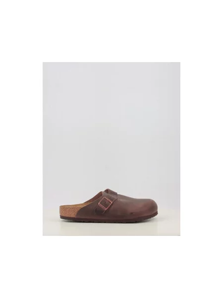 Kožené pantofle Birkenstock hnědé