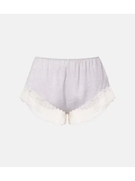 Pantaloni scurți Chloé de mătase gri