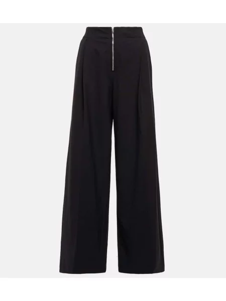 Pantaloni Proenza Schouler cu talie înaltă de lână negru
