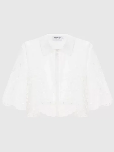Укорочена блуза Storm Charo Ruiz біла