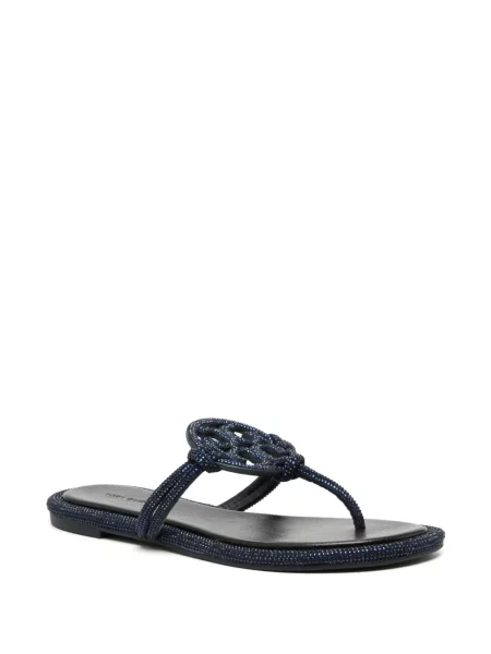Sandalai Tory Burch su kristalais mėlyna
