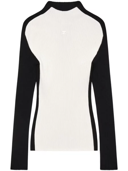 Pulover Courreges cu broderie negru
