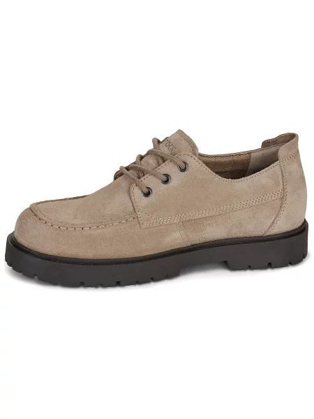 Birkenstock pantofi de piele întoarsă Highwood Moc Lace Low bej