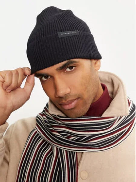 Tommy Hilfiger Sada čepice a šál Th Corp Love Tmavomodrá
