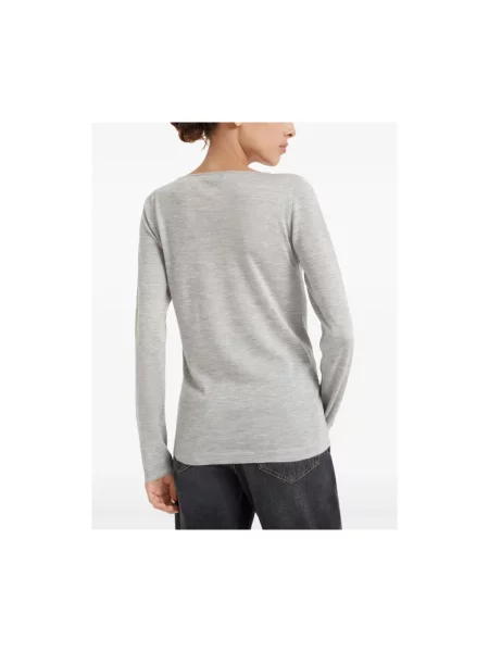 Jedwabny top Brunello Cucinelli szary