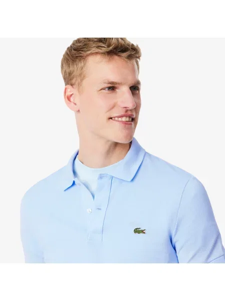 Lacoste Koszulka Polo Slim Fit Z Piki niebieska