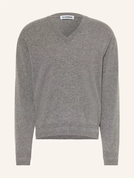 Jil Sander Kašmírový Svetr šedá