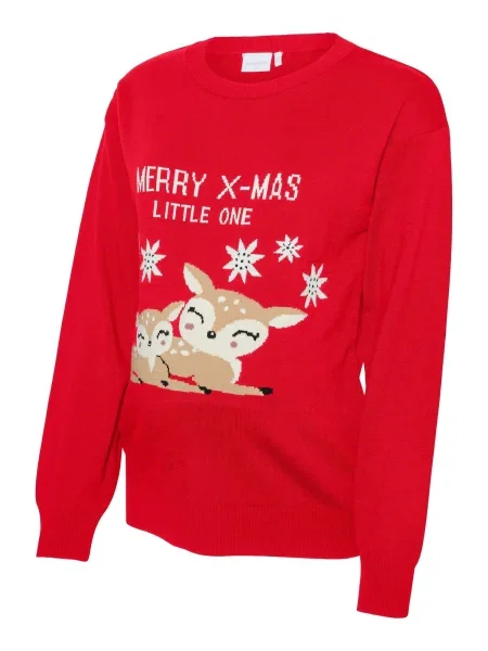 MAMALICIOUS Pulover MLROSALINA bej deschis / roșu alb