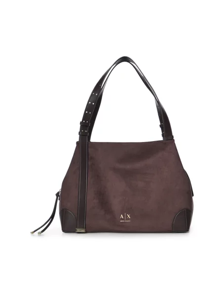 Torebka hobo Armani Exchange brązowa