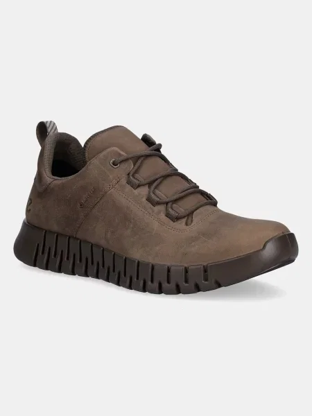 Ecco adidași din nubuc Gruuv Sneaker Lea Gtx maro