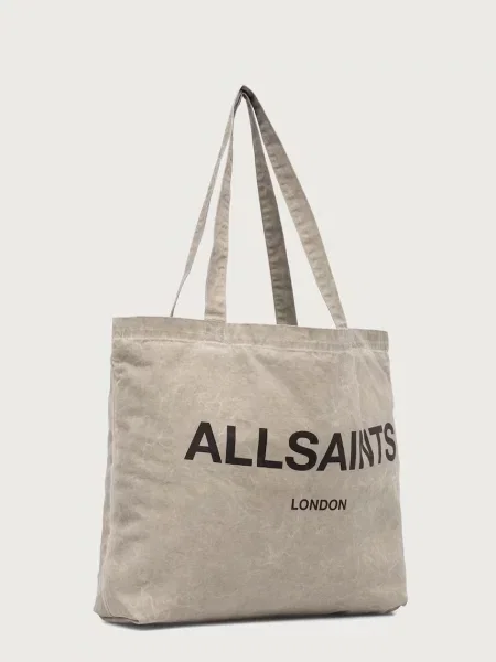 AllSaints geantă de textil pentru bărbați din bej