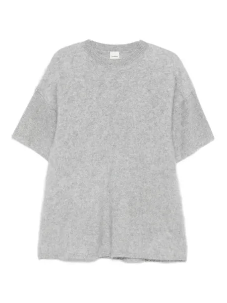 Scurt tricou Nanushka din cașmir gri