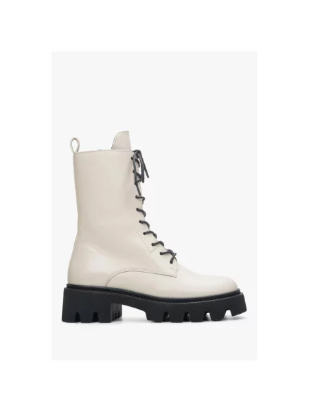 Кожаные ботинки Estro белые