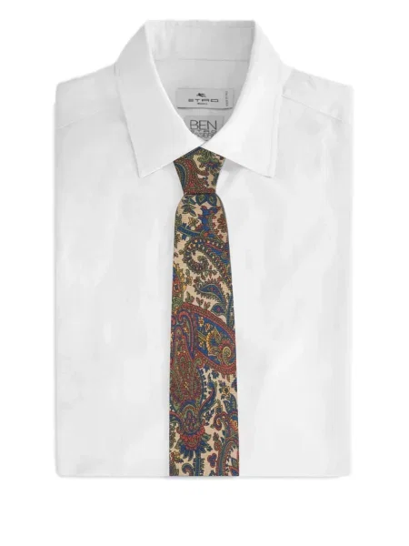 Cravată Etro de mătase cu model floral