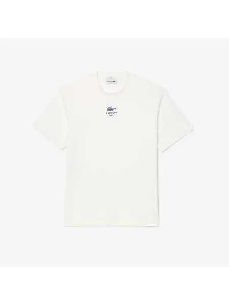 Lacoste T-Shirt Z Nadrukiem biała