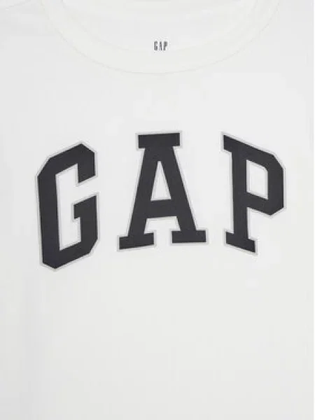 GAP Marškinėliai pilka / juoda / vilnos balta