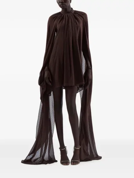 Rochie mini Taller Marmo drapată maro