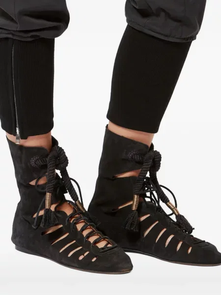 Top Isabel Marant din piele negru
