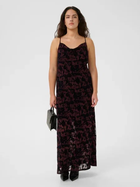 Gestuz rochie maxi drept negru