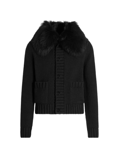 Geacă Dolce & Gabbana de lână negru