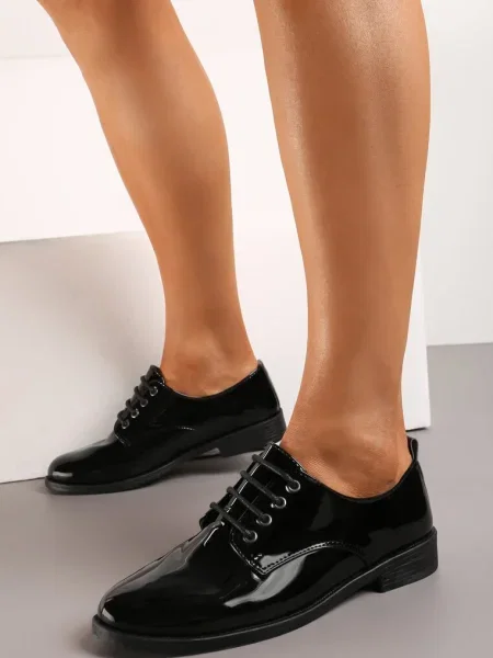 Pantofi Oxford cu Siret Zatella negri