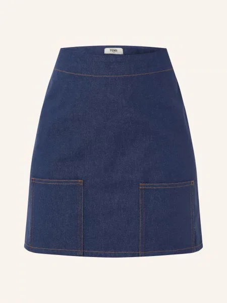 Fendi Spódnica Dżinsowa blau